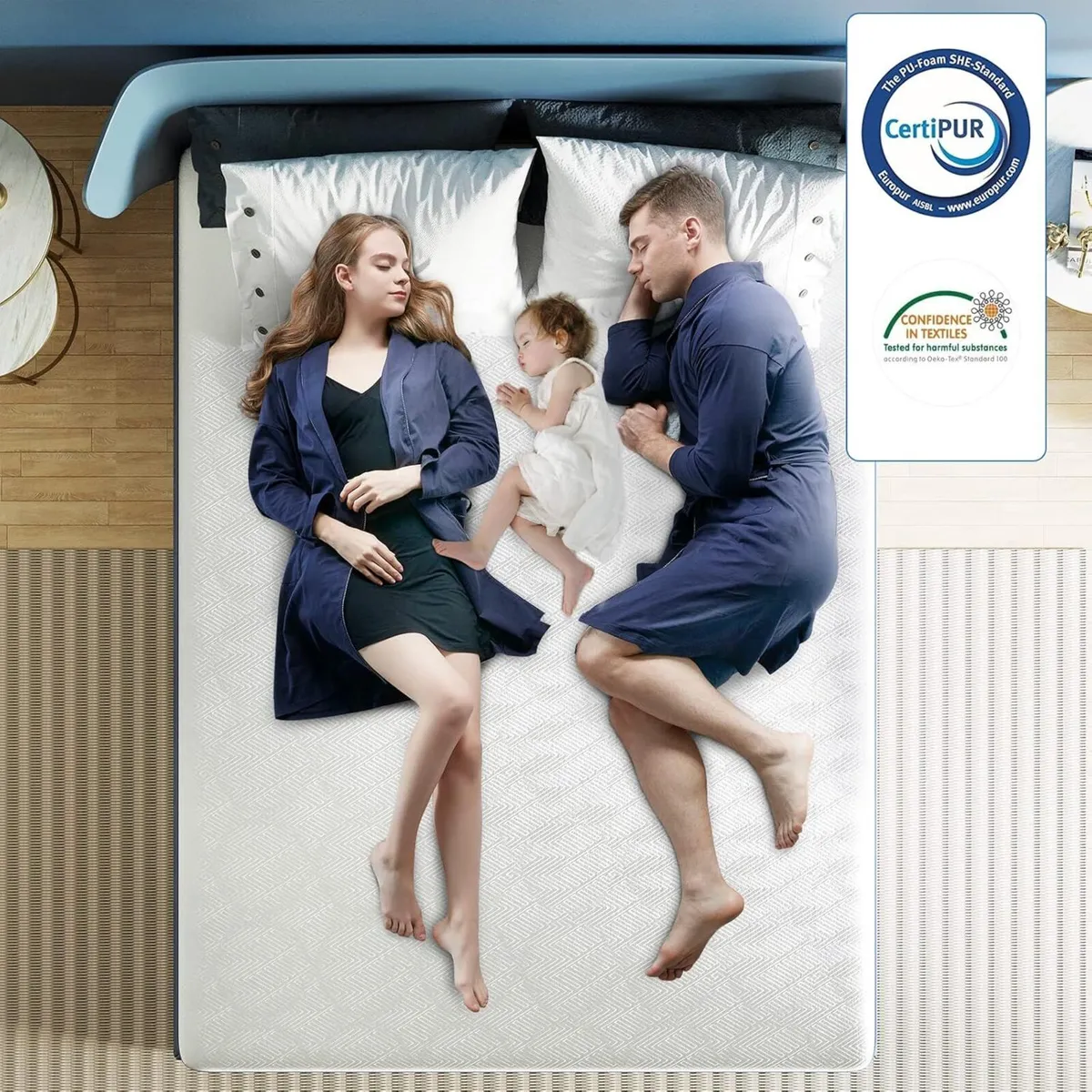 Double Memory Foam Mattress 4ft6 7 Inch Medium - Image 2