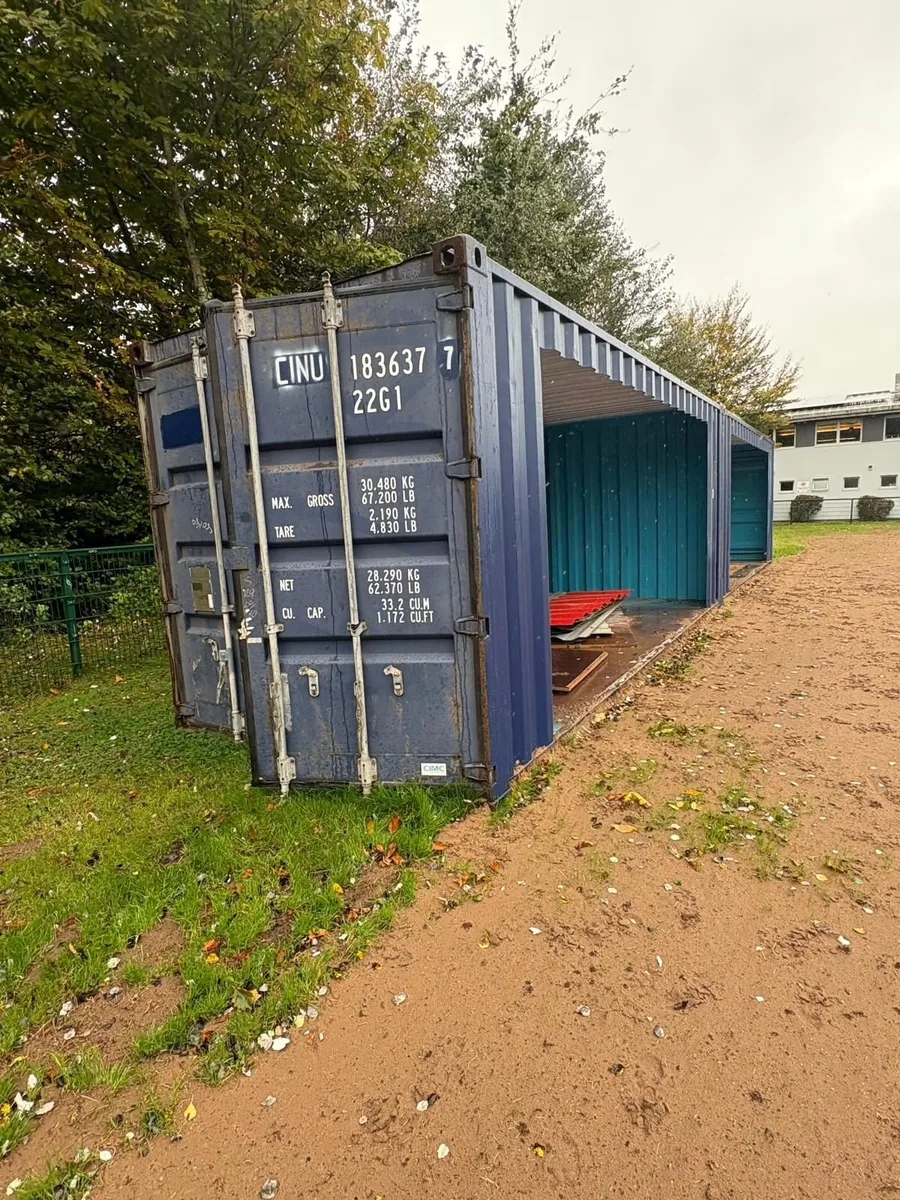 Used 20FT Shipping Container with side cut out - Image 2