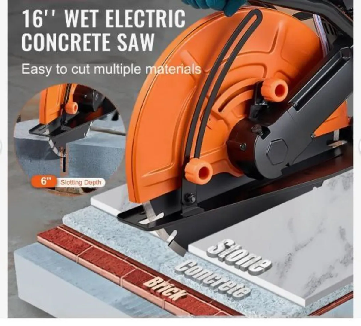 16"/40.6 cm Electric Concrete Saw - Image 4