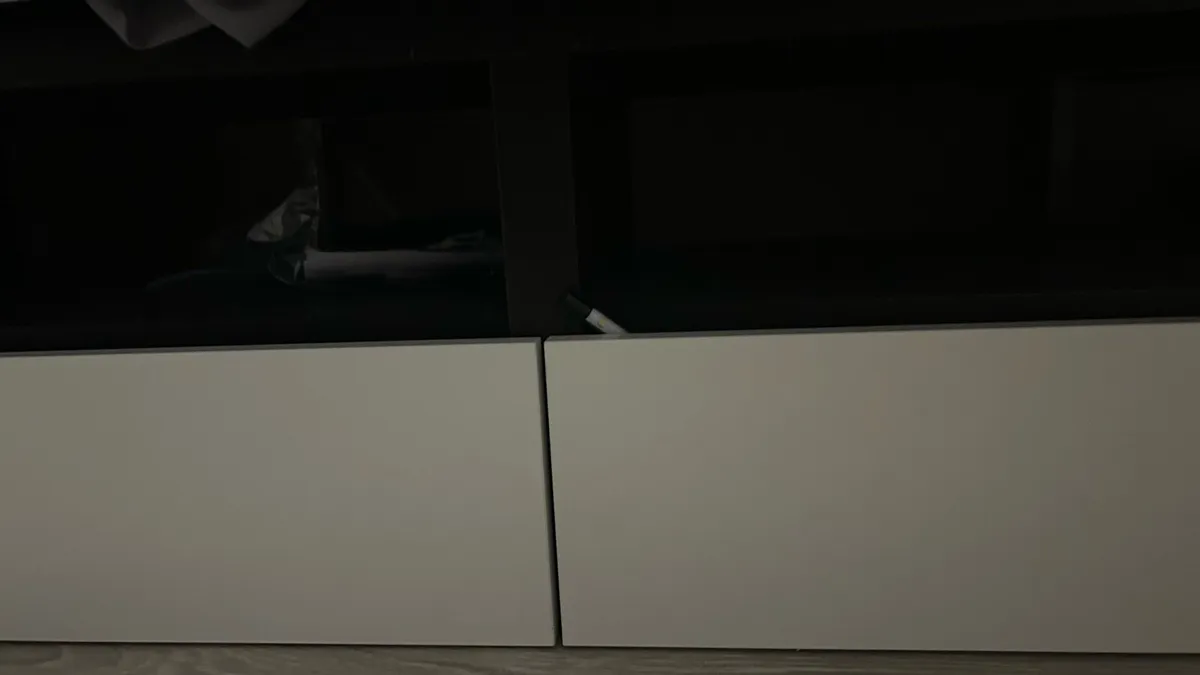 BESTÅ TV bench, black-brown - Image 3