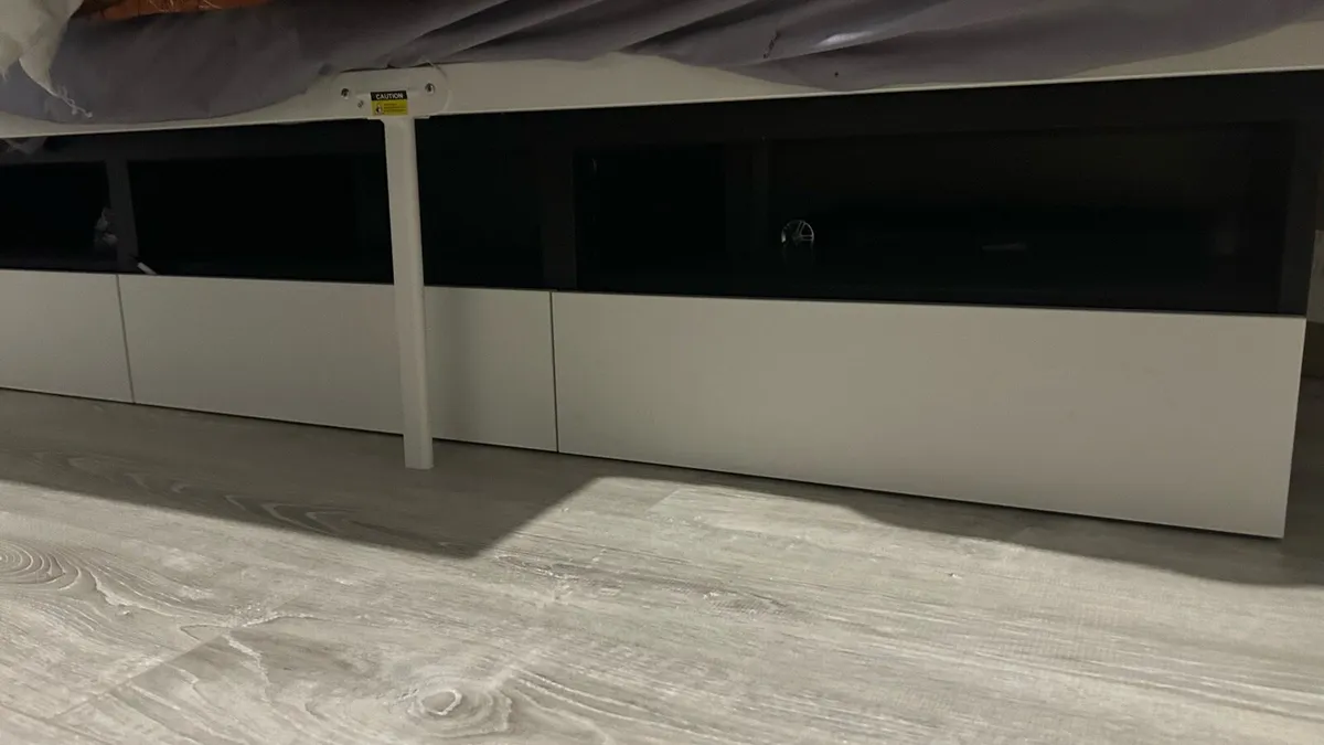 BESTÅ TV bench, black-brown - Image 4