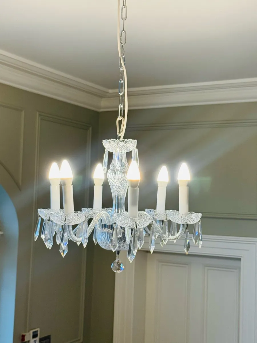 Pair Waterford Crystal Lismore Chandeliers - Image 2