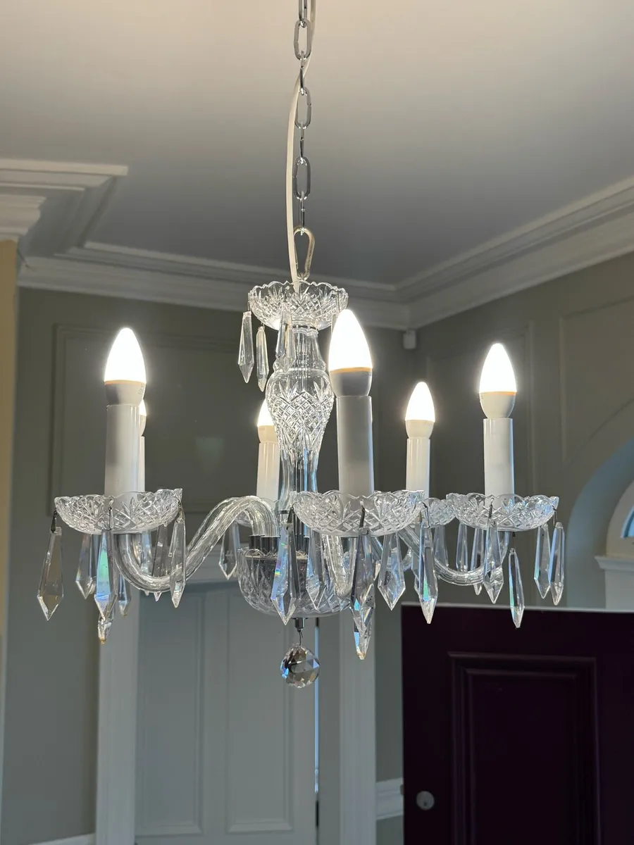 Pair Waterford Crystal Lismore Chandeliers - Image 3