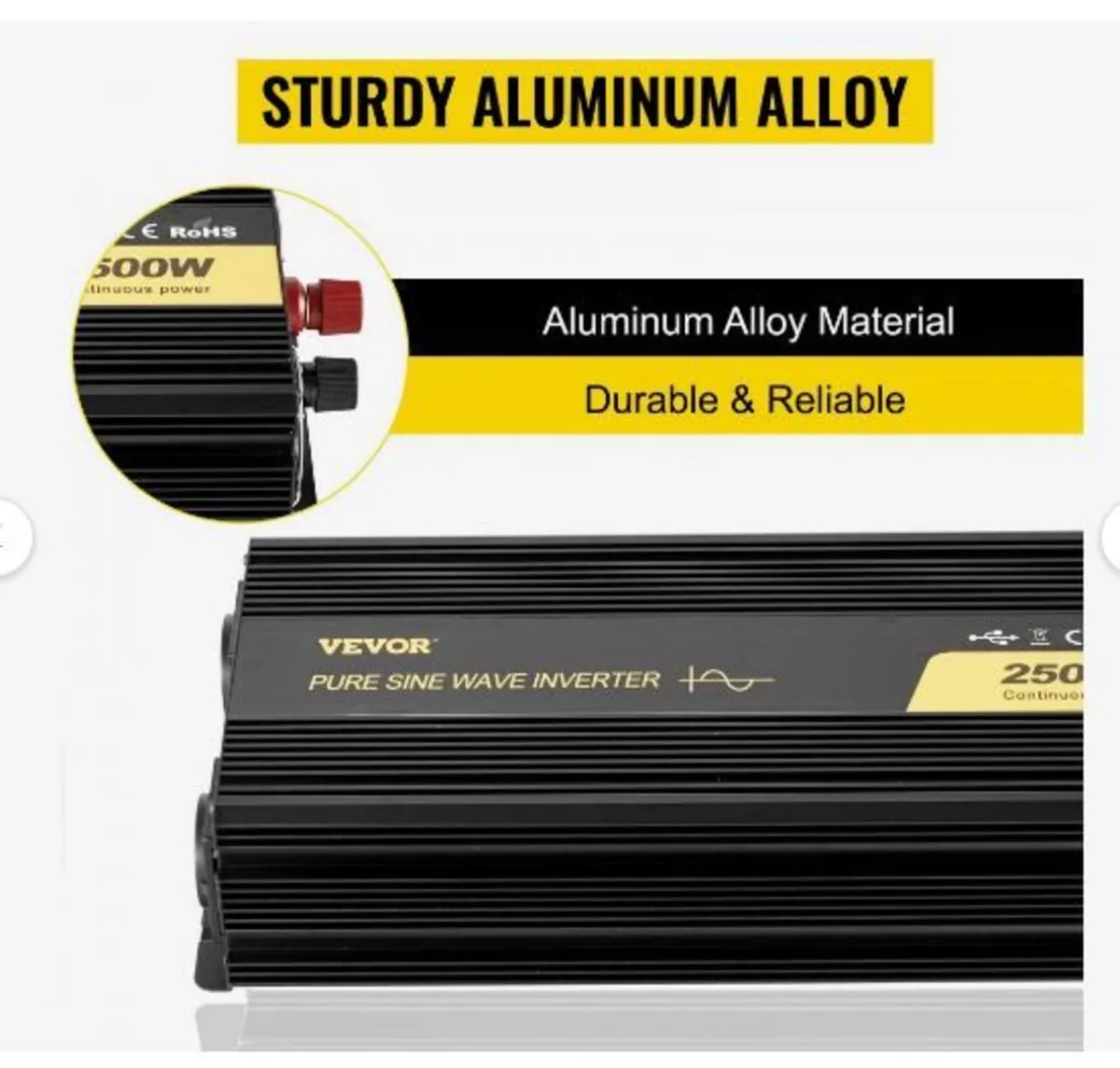 Pure Sine Wave Inverter 2500W Power Inverter - Image 1