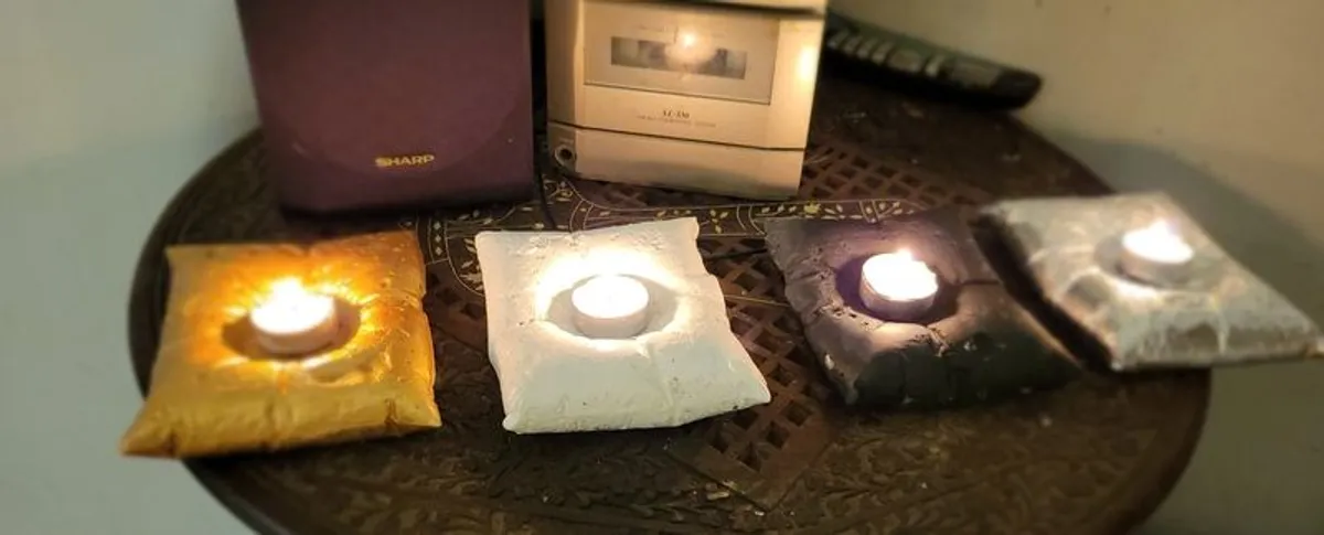 Handmade concrete candle pillows - Image 3