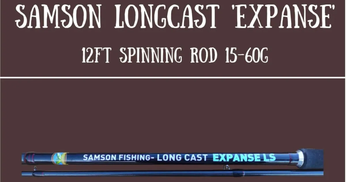 Samson Long Cast 12ft Spinning Rod EXPANSE 15-60gm - Image 1