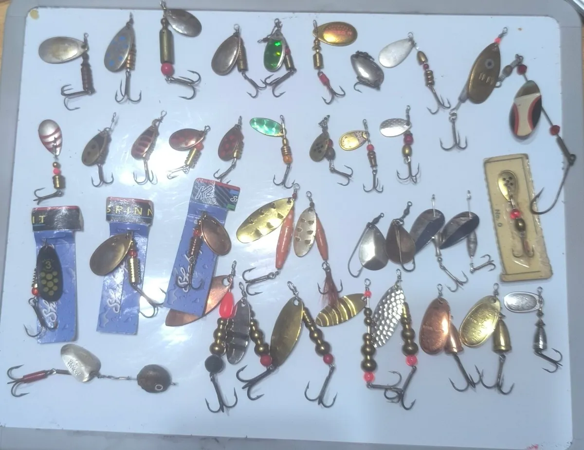 38 vintage spinners various makers trout salmon - Image 1