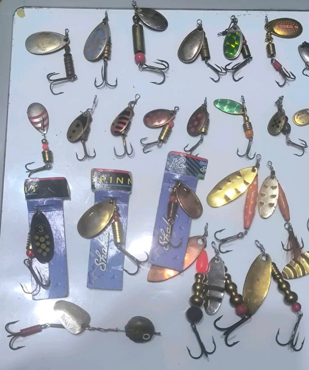 38 vintage spinners various makers trout salmon - Image 2