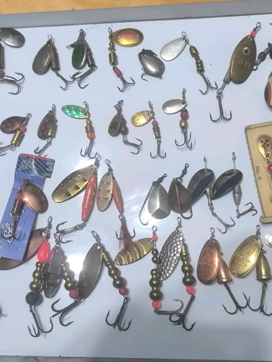 38 vintage spinners various makers trout salmon - Image 3