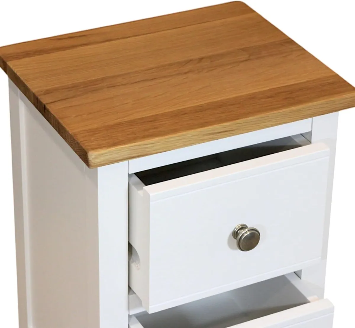 urniture Bedside Table 2 Drawers Solid Wooden - Image 4