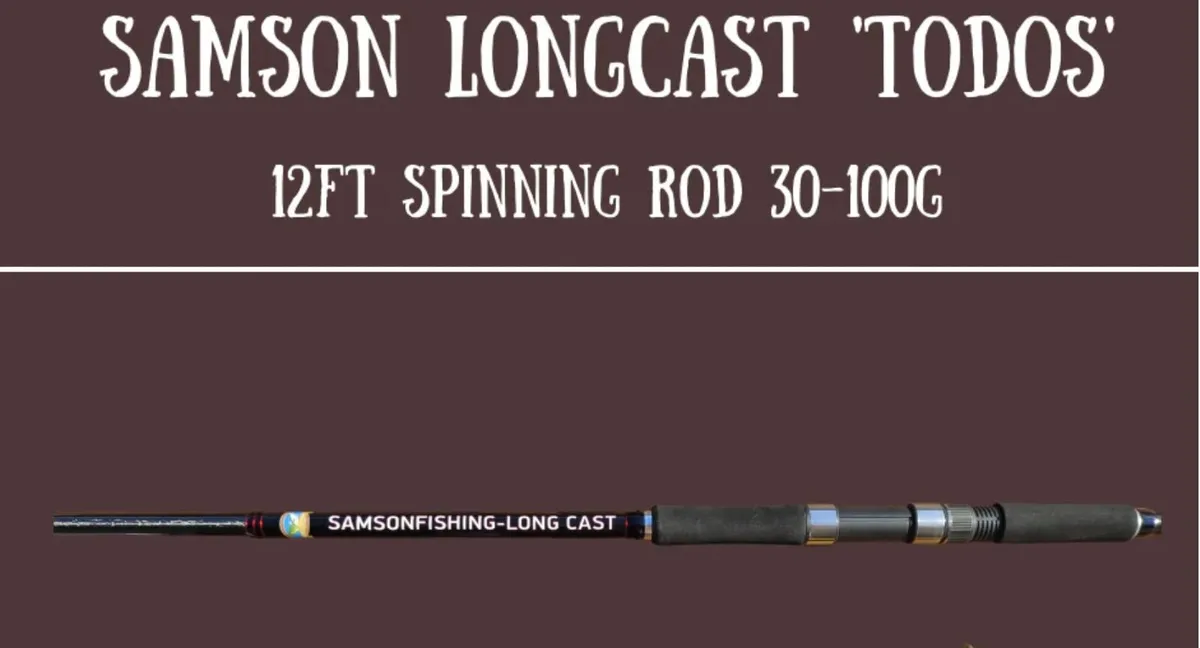 Samson Long Cast 12ft Spinning Rod - TODOS 30-100g - Image 1