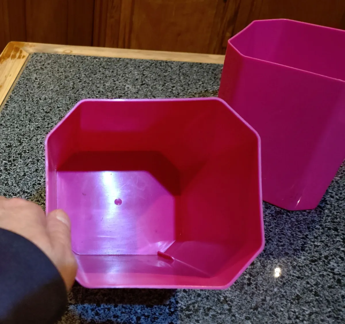 Two Plastic Pink Containers (used). - Image 2