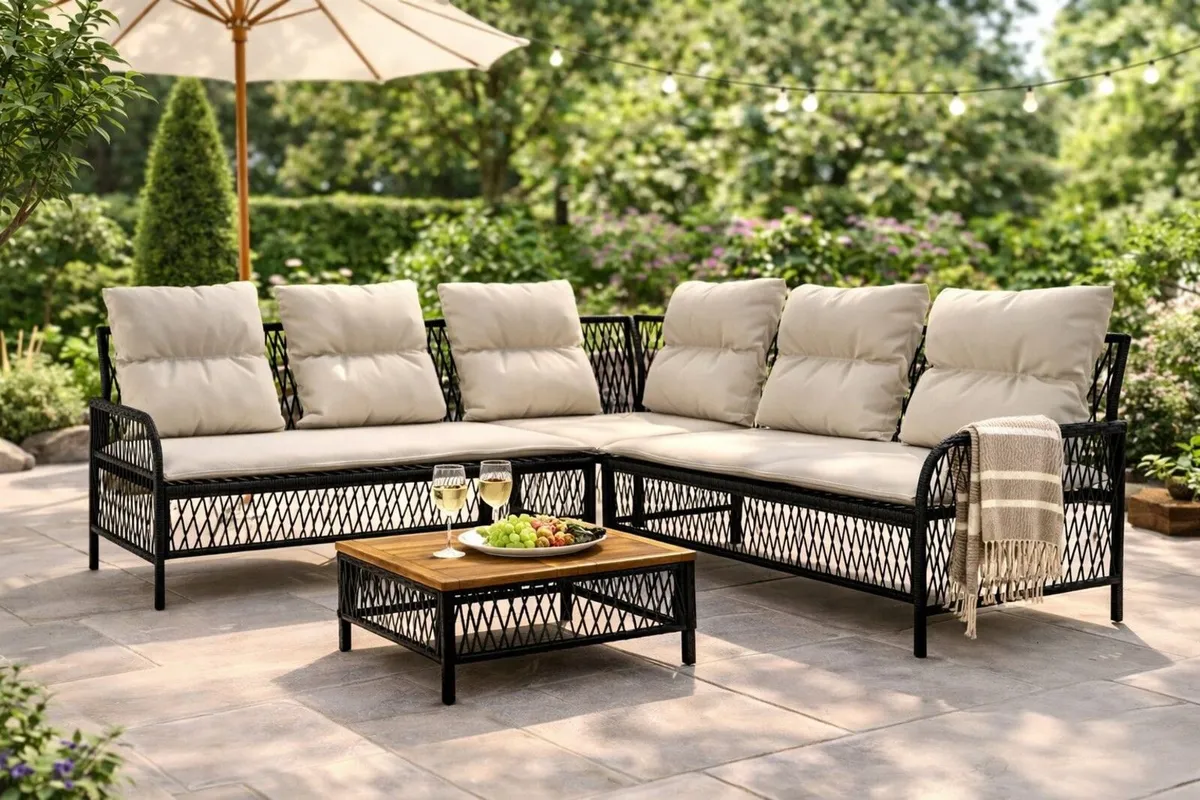 Garden Sofa Set L Shapped with coffee table - Image 1