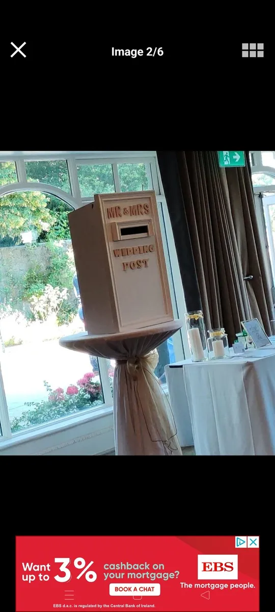 Handcrafted wedding post box for hire. €50 local c - Image 2