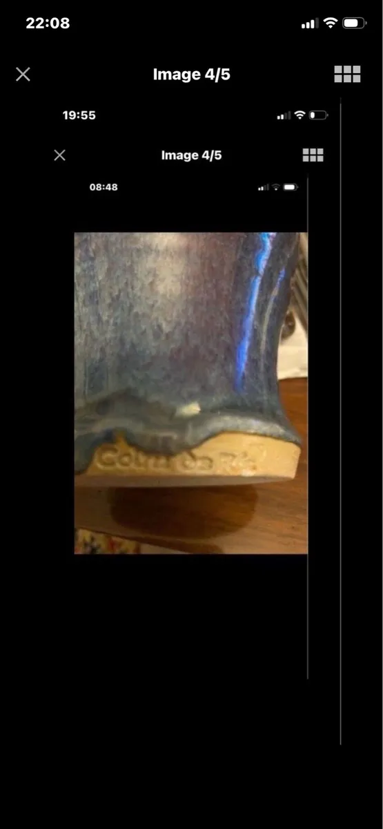 Large Colm De Ris Celtic Pottery Jug - Image 4