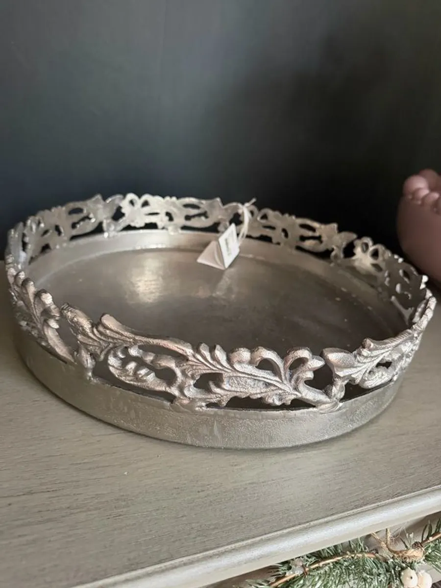New Lenne bjerre silver round tray - Image 1
