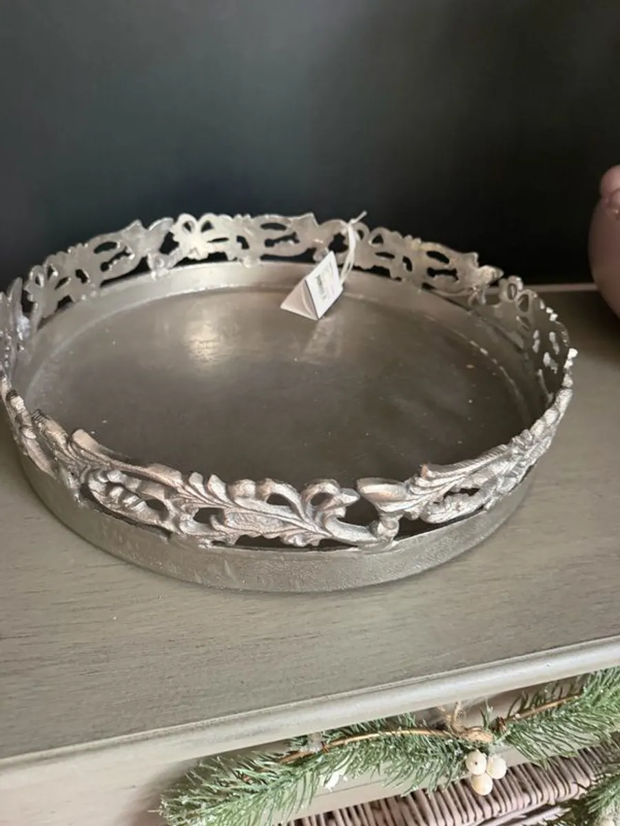 New Lenne bjerre silver round tray - Image 2