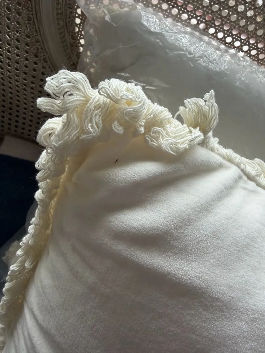 New set of Two cream cushions - Image 2