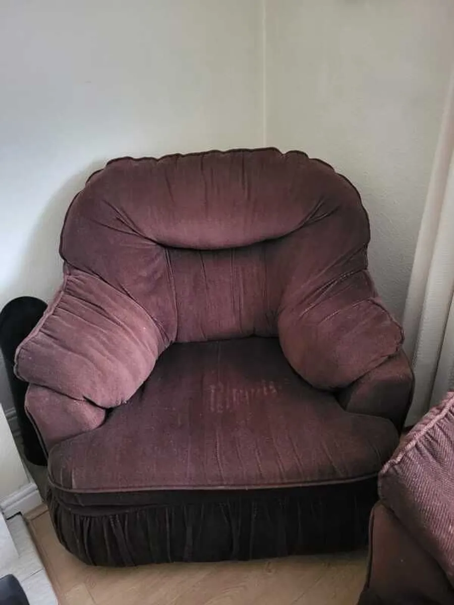 Free sofa and armchairs (x2) Dublin 16 - Image 2