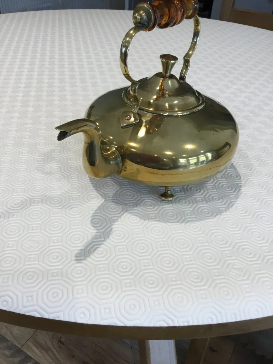 Antique Brass Kettle - Image 3
