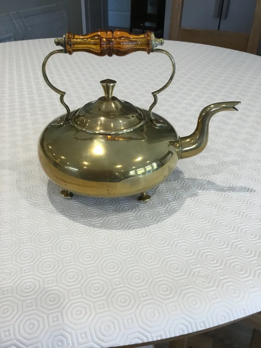 Antique Brass Kettle - Image 4