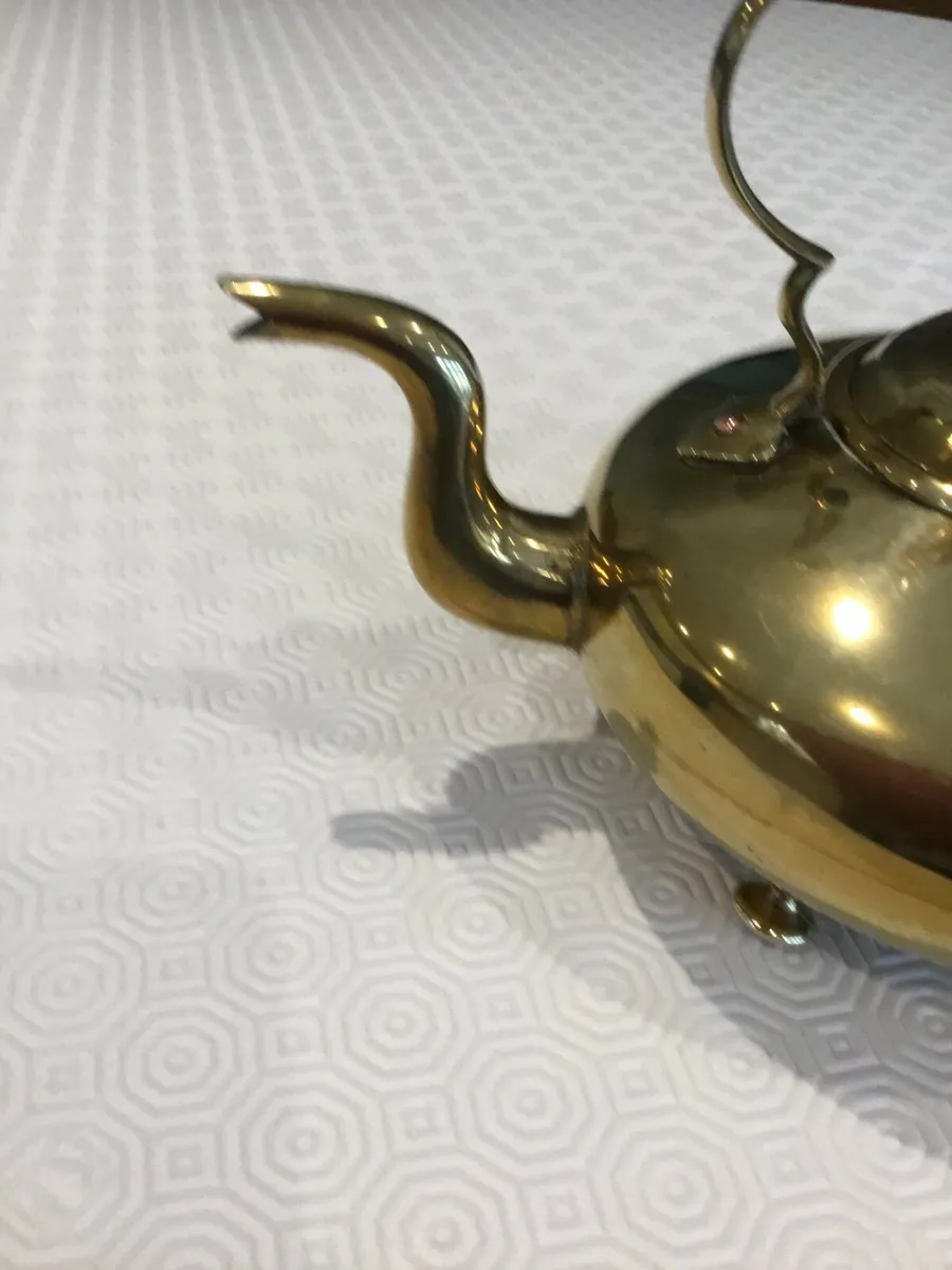 Antique Brass Kettle - Image 2