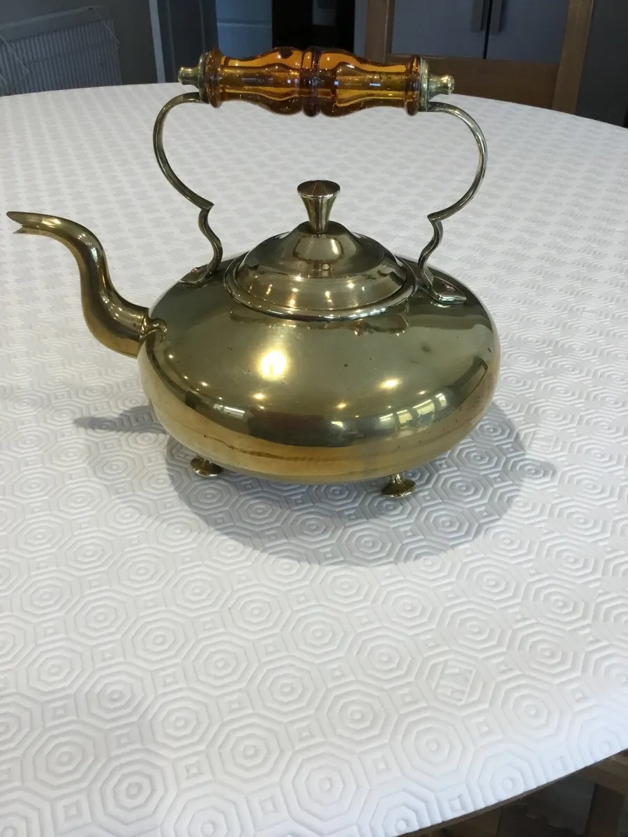 Antique Brass Kettle - Image 1