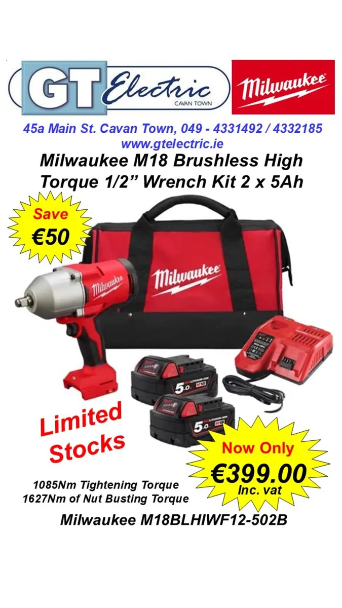 Milwaukee M18 1/2" High Torque Brushless Wrench