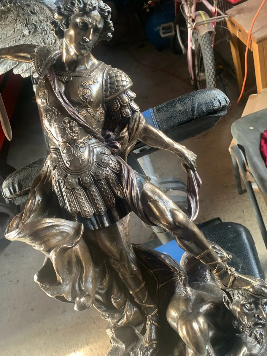 St Michael Archangel Statue Bronze - Image 2