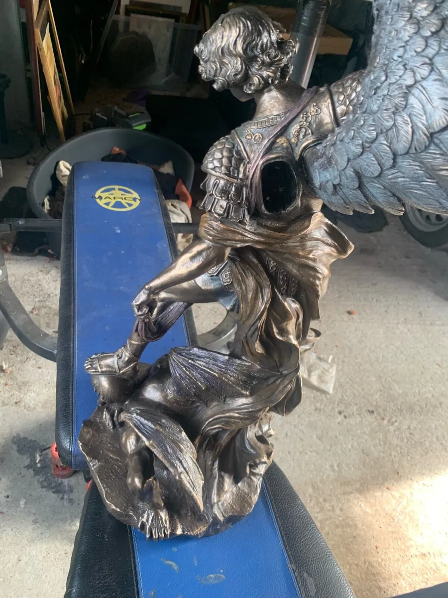 St Michael Archangel Statue Bronze - Image 3