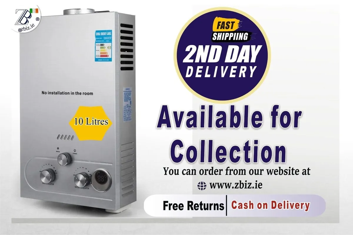 10L LPG Gas Water Heater for Camping & Home - Image 1