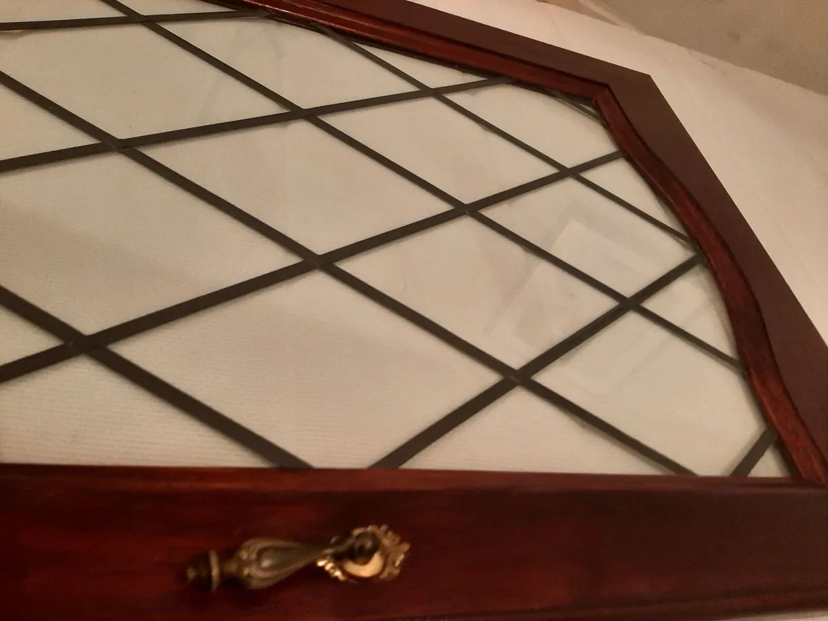 4 leaded teak   windows  /  cabinet doors - Image 3