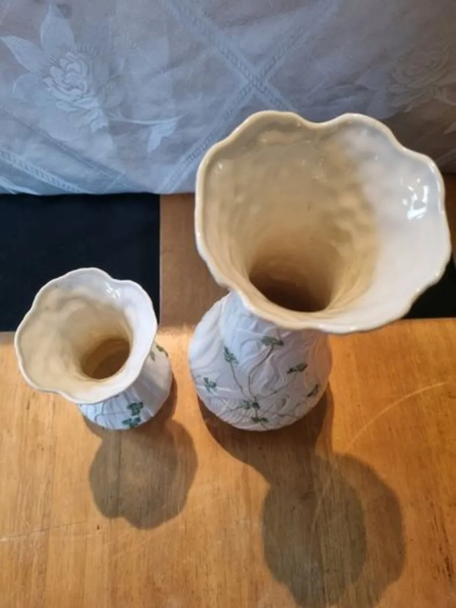 Belleek two vases - Image 3