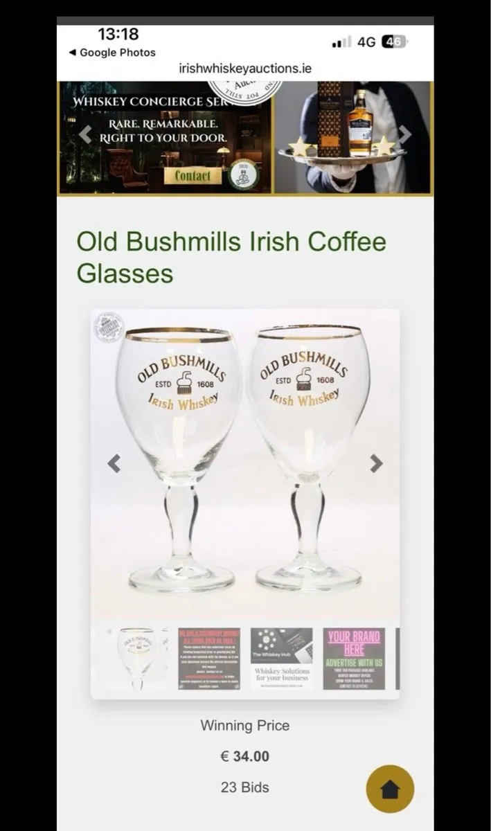 Bush Whiskey Case and two Vintage glasses - Image 3