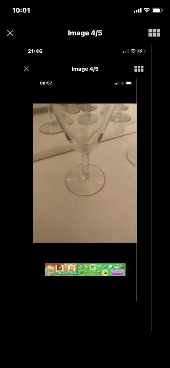 Rare Set of 8 Babycham Footed Glasses - Image 4