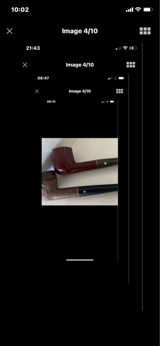 Vintage Smoking Pipe Collection & Timber Stand - Image 4