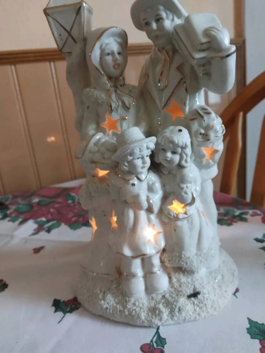 Bisque porcelain tea light figure - Image 1