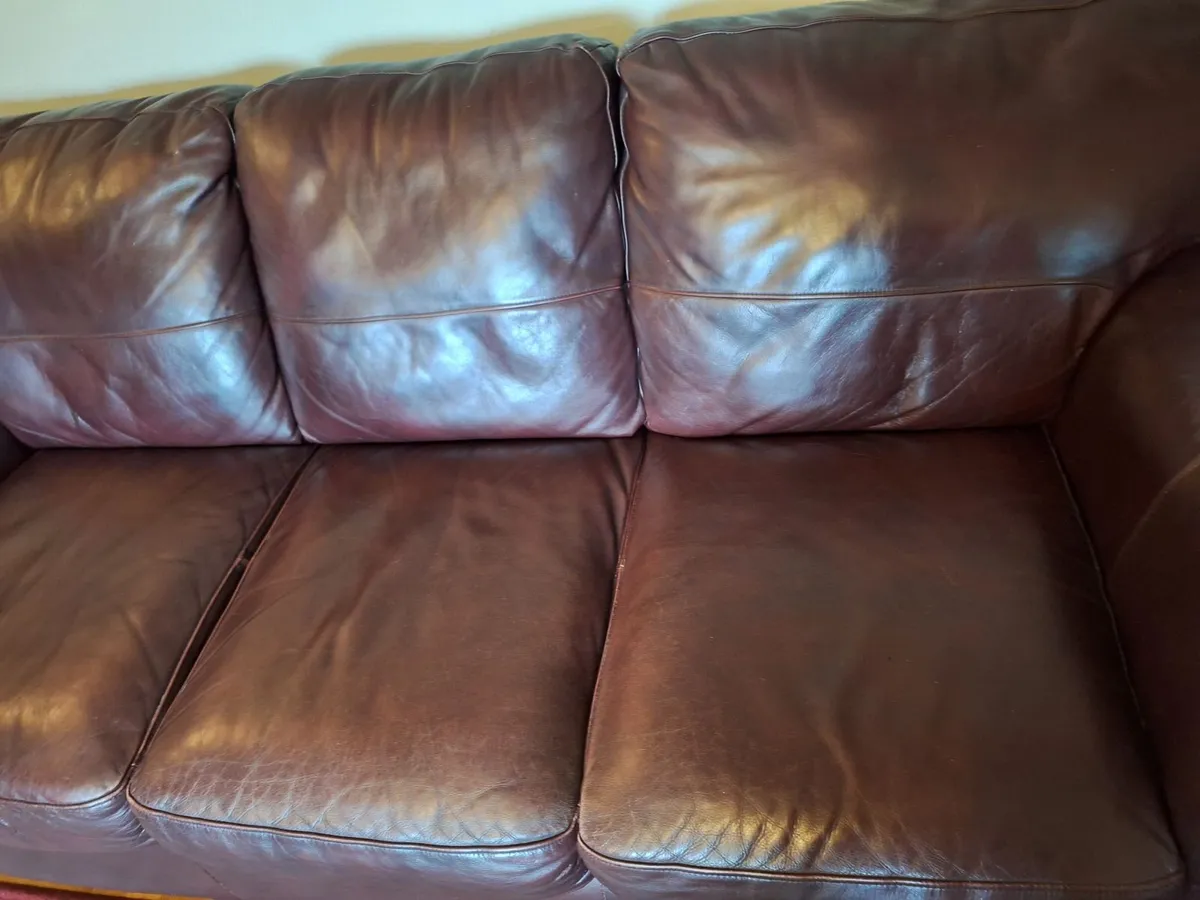 2+3 real leather sofa - Image 2