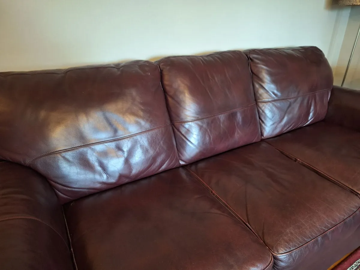 2+3 real leather sofa - Image 4