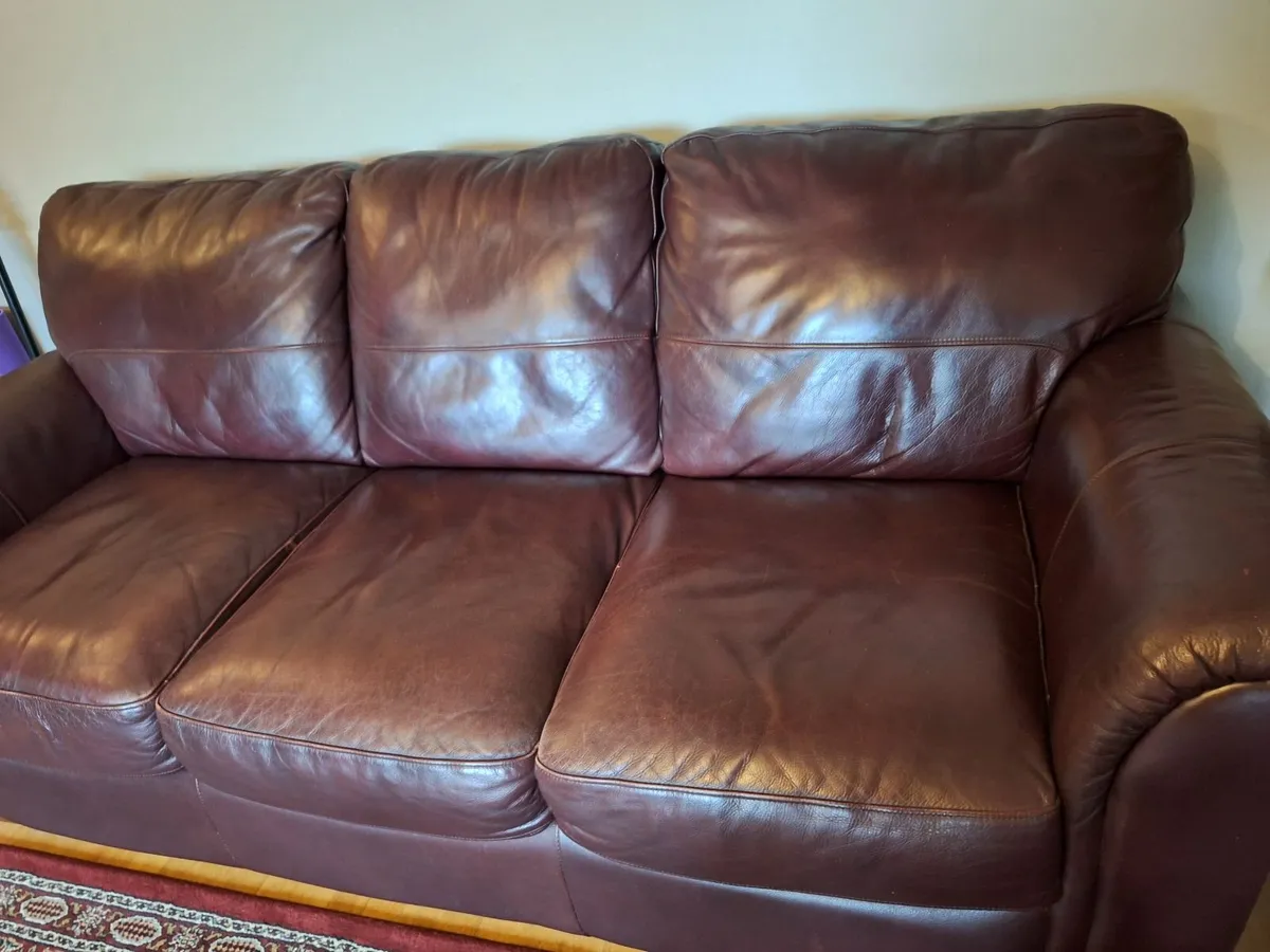 2+3 real leather sofa - Image 3