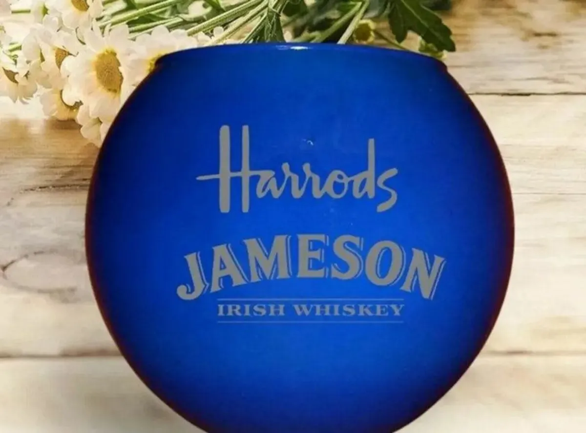 Vintage Harrods & Jameson Glass Ice Bucket - Image - Image 1