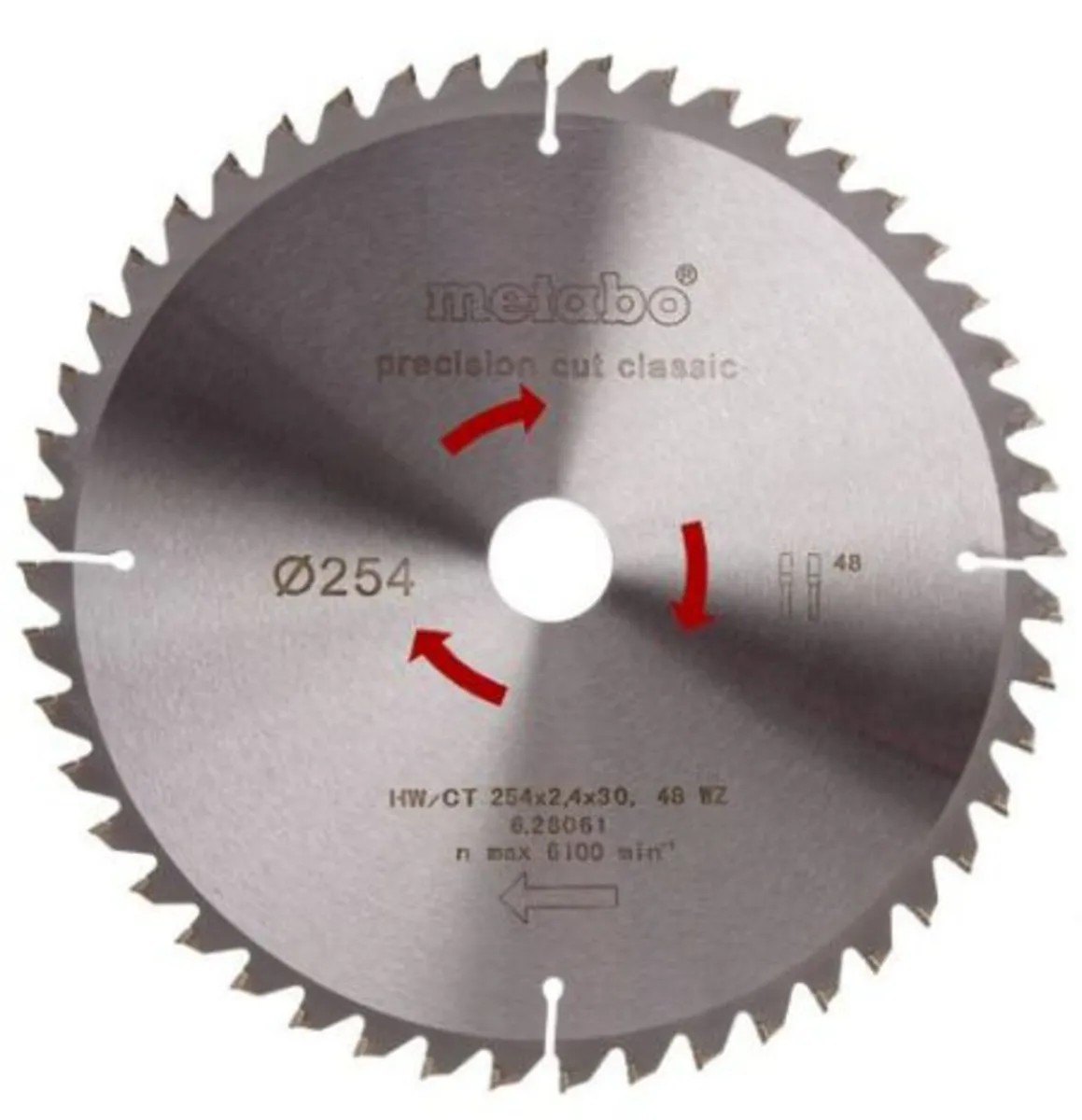 Metabo 6.28061 Circular Saw Blade 254 x 30mm x 48T - Image 1