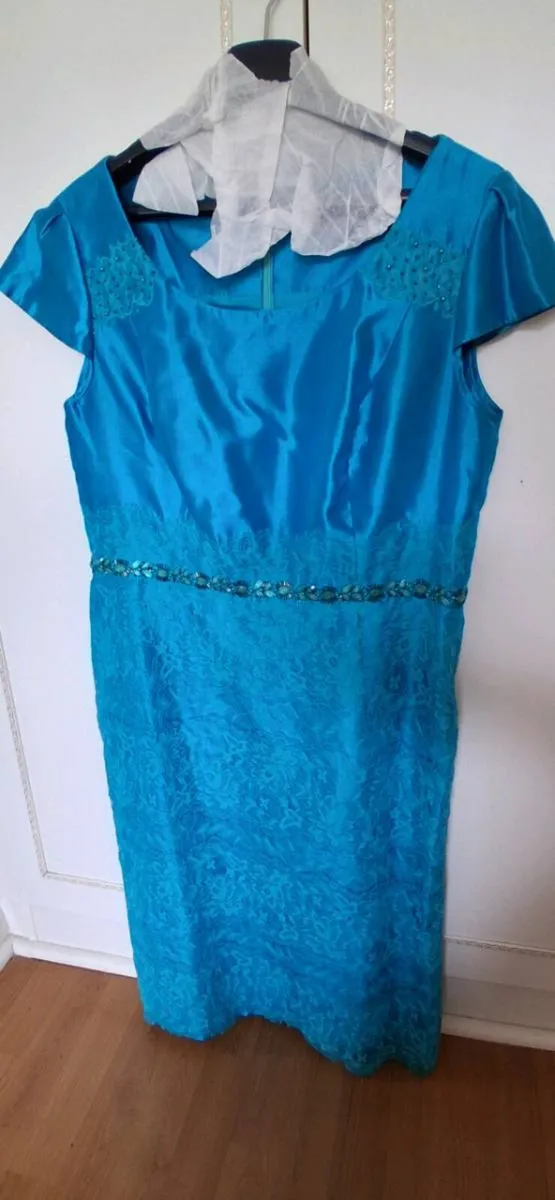 Zeila Teal Mother of the Bride/Groom Outfit EU46 - Image 3
