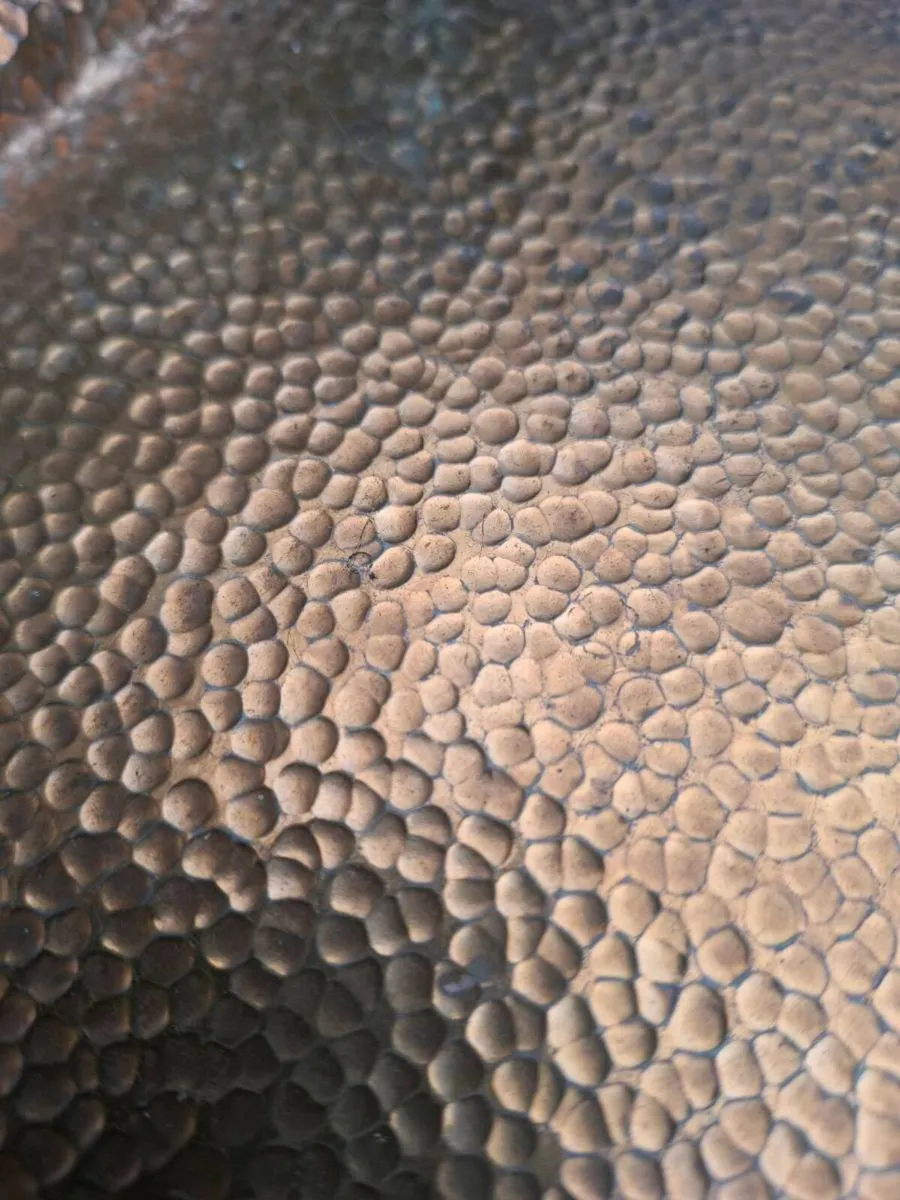 Hand-hammered Hand-painted Copper Tray - Image 3