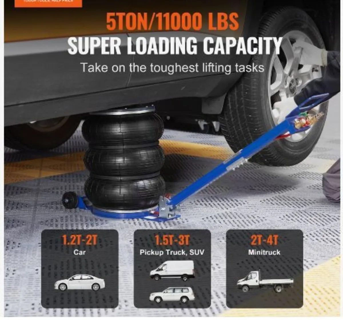 Air Jack, 5 Ton/11000 lbs Triple Bag Air Jack - Image 4