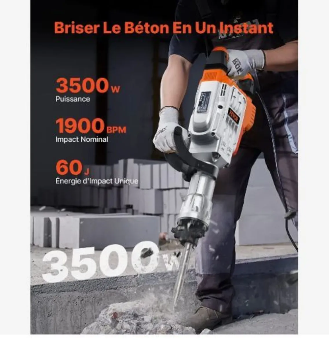 Demolition Jack Hammer, 3500W - Image 2