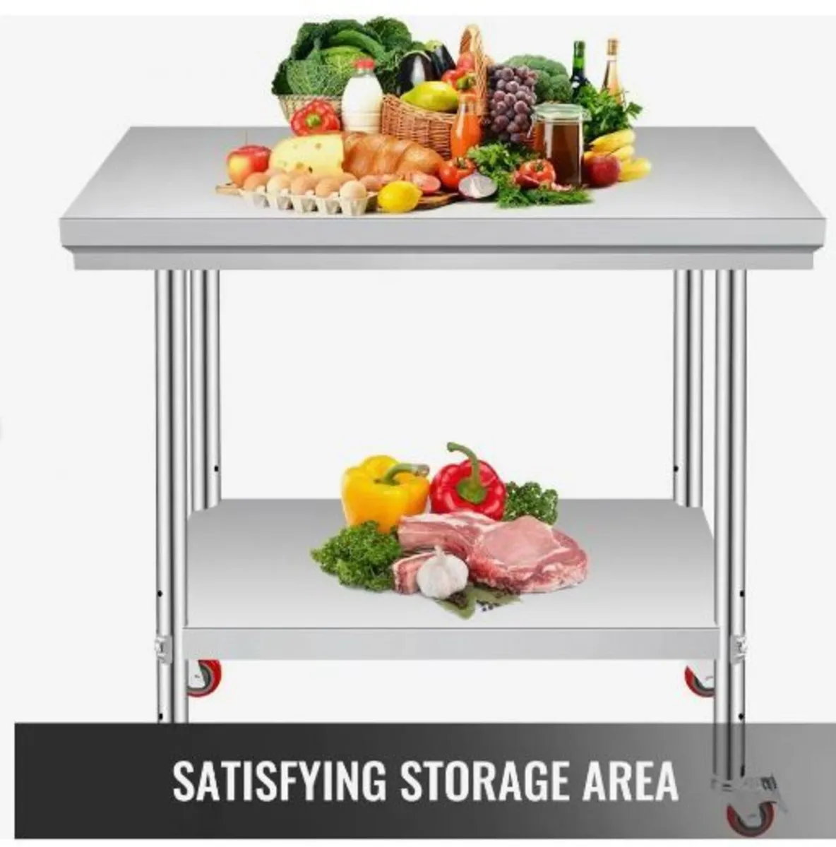 Stainless Steel Work Table 35 x 24 x 33 Inch - Image 4