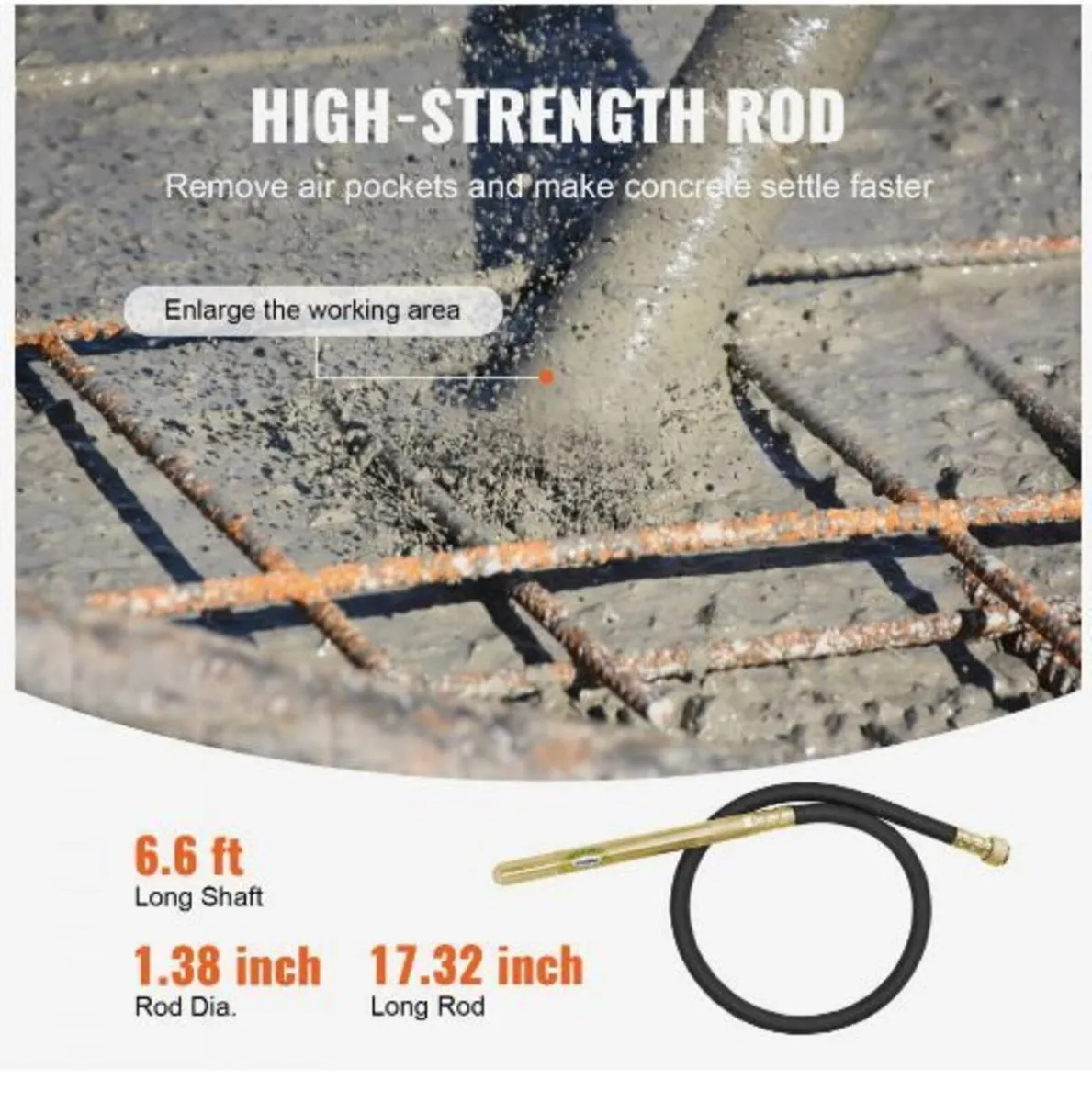 Handheld Concrete Vibrator, 960W - Image 2