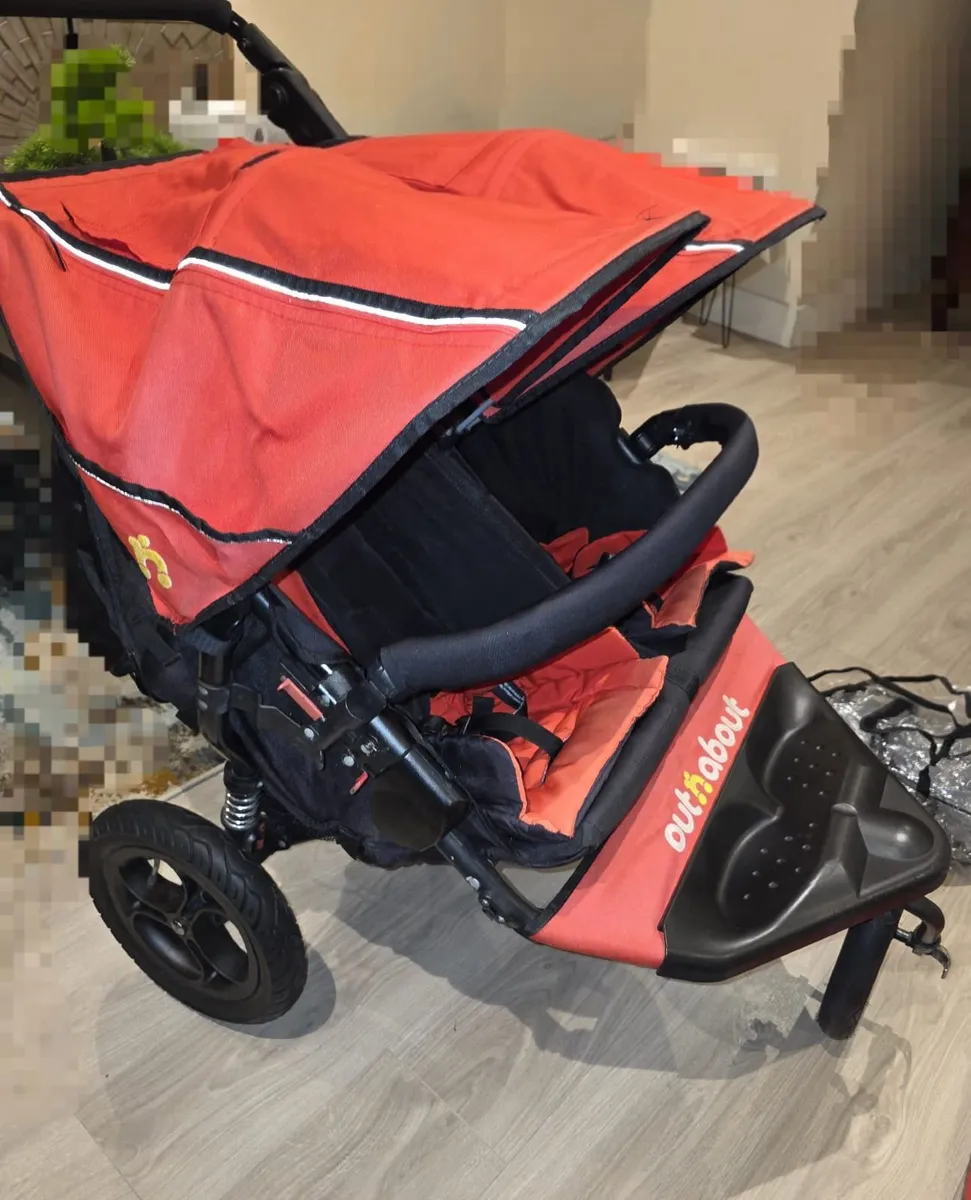 Out N About Double Red buggy stroller - Image 4