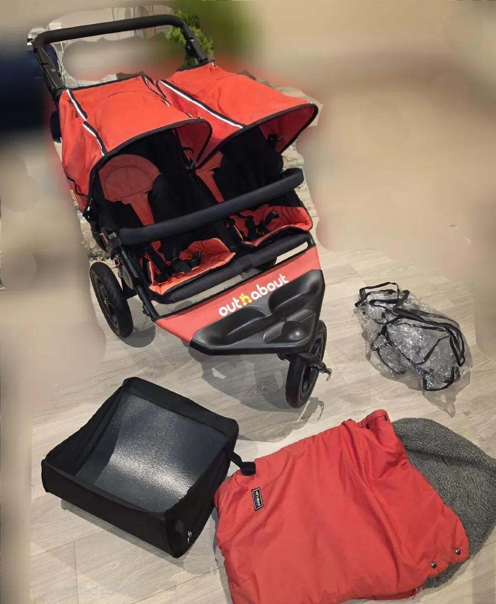 Out N About Double Red buggy stroller - Image 1